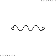 Feynman diagram vector icon in outline
