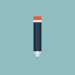 Pencil icon. Flat design vector icon