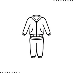 kids' tracksuit vector icon in outline