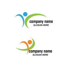 healthy life logo design template vector illustration
