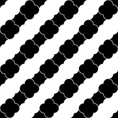 Seamless surface pattern design with quatrefoil figures. Oriental traditional ornament with repeated rounded shapes. Window tracery wallpaper. Grid motif. Digital paper abstract. Vector illustration.