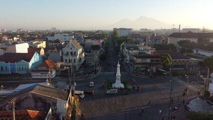 Yogyakarta, Indonesia - August 21, 2020 : Tugu Jogja as an icon of the city of Jogja