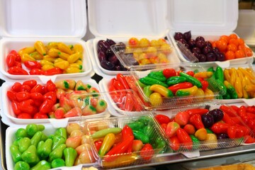 fresh vegetables in a refrigerator