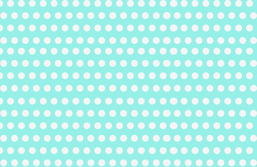 White polka dot on blue background, seamless pattern background, vector illustration
