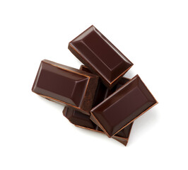 broken bar of dark chocolate