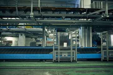 Conveyor belt in airports baggege handling area