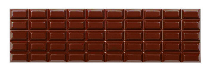 close up a chocolate bar isolated on white