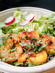 fries cuisine shrimp and lemon