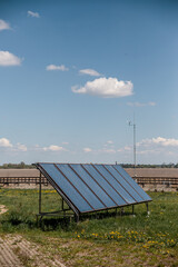 Solar panels in the field