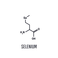 Selenomethionine is a naturally occurring selenium - containing amino acid. L-enantiomer, vector illustration isolated on a white background - obrazy, fototapety, plakaty