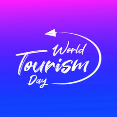 World tourism day logo design. background design vector