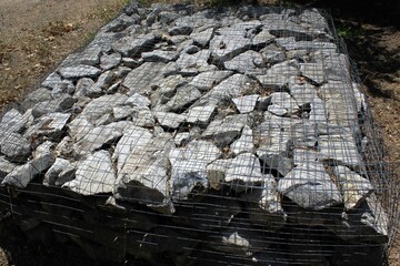 Ancient stones at the archaeological site of Agora in Athens, Greece, July 27 2020.