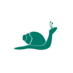 Green snail for decoration in textbooks, books, presentations, packaging, cosmetics