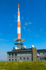 Obraz premium TV transmitter station, Brocken, Harz, Saxony-Anhalt, Germany