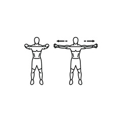 Fitness, Workout, Gym, Gymnastic, Sport Icon Logo Illustration Vector Isolated. Gym and Fitness Icon Set. Editable Stroke and Pixel Perfect.