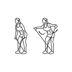 Fitness, Workout, Gym, Gymnastic, Sport Icon Logo Illustration Vector Isolated. Gym and Fitness Icon Set. Editable Stroke and Pixel Perfect.