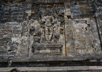 Dieng, 25 August 2020; Arjuno Temple Ornaments is one of the Hindu temples in Indonesia which is located in the Dieng plateau, Central Java, Indonesia.