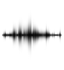 Abstract black blurred sound wave.
