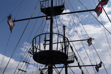 the mast of the ship