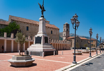 Fototapeta premium Teggiano, a small and ancient city of Cilento and Vallo di Diano.