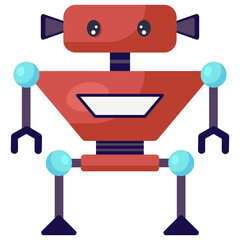 
Chatbot for communication purpose, vector in modern flat style 
