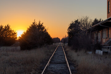 Obraz na płótnie Canvas railroad tracks