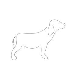 Cute puppy dog beagle on white background, vector illustration