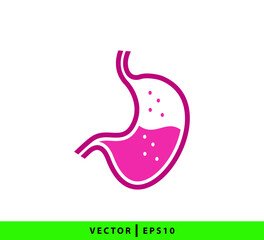 Stomach icon vector logo design template