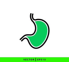 Stomach icon vector logo design template