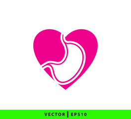 Stomach icon vector logo design template