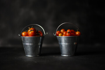 bucket of tomatoes