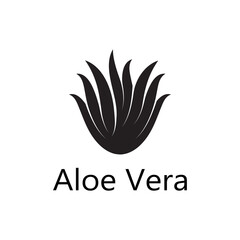 Aloe vera logo vector illustration template