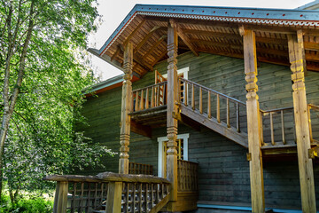 wooden country house Mandrogi Russia.