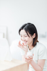 Beautiful young Asian women in make-up