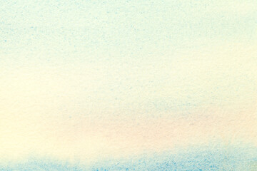 Abstract art background light blue and white colors. Watercolor painting on canvas with soft sky gradient.