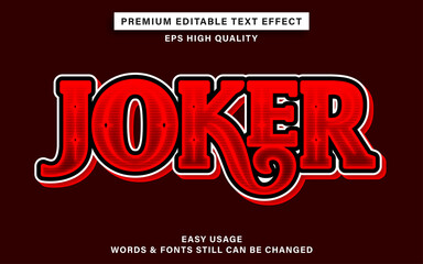 Editable text effect style joker