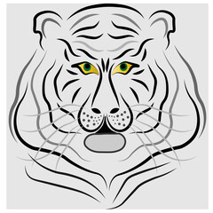 tiger head vector