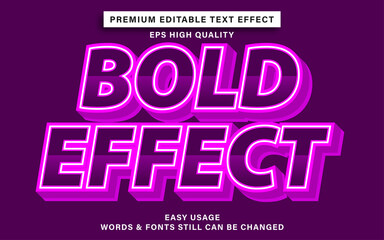 Editable text effect style bold