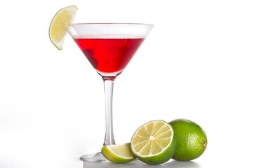 Cosmopolitan Cocktail Drink with Lime