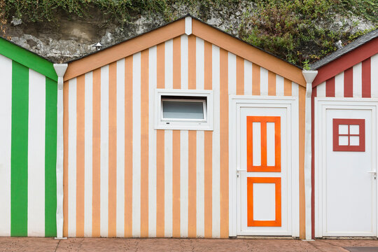orange striped bathing box