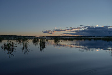 sunrise over the lake