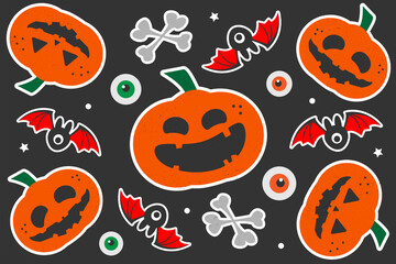 halloween pattern design. vector illustration