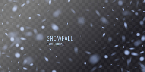 Vector realistic snowflake against a dark background. Transparent elements for Christmas cards