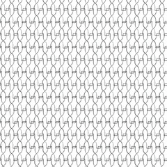 Vector abstract transparent geometric ornament monochrome seamless chain link fence and barbed wire pattern background tile 