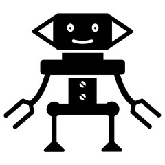 
Icon design of ai robot, solid editable vector design 
