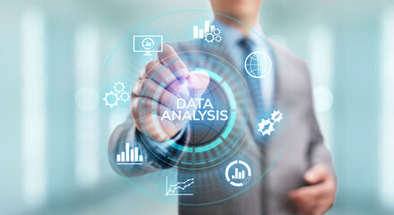 Data analysis business intelligence analytics internet technology concept.