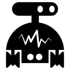 
An icon design of weather forecast machine, electric robot technology vector 
