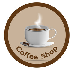 Coffee Cup Design for logo ,card vector illustration