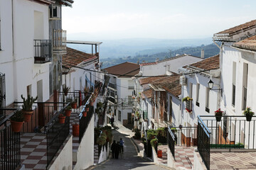 Alora, Andalucia, Spain: narrow alleys in a hillside white village