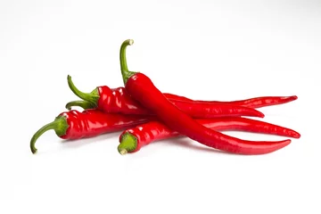 Fotobehang Hot red chili peppers © BillionPhotos.com